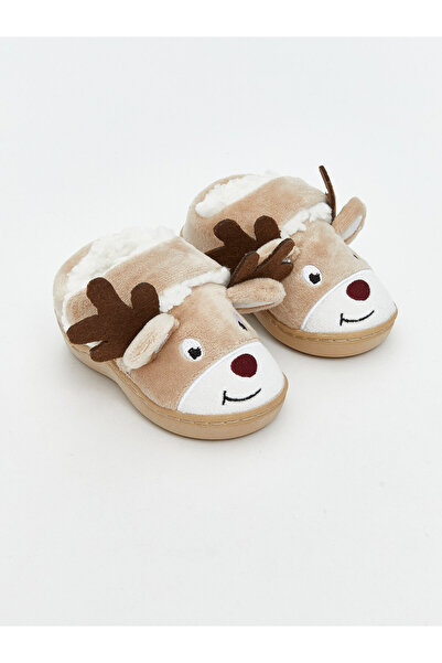 LC Waikiki Animal Figured Plush Baby Boys' Slippers