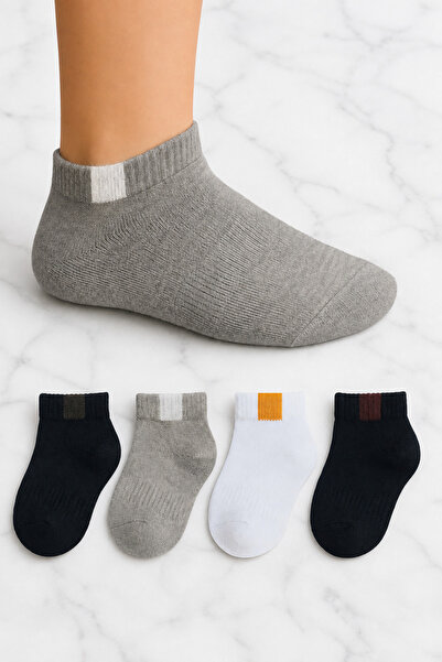 ZENGİN 5 Pack Seamless Checkered Bootie Socks Girls Boys Bootie Socks Soft Co...