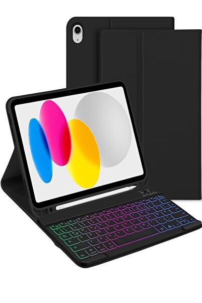 TEKNETSTORE İpad 11.nesil A16 2025/10.nesil 10.9 Uyumlu Klavyeli Kılıf Kalem ...