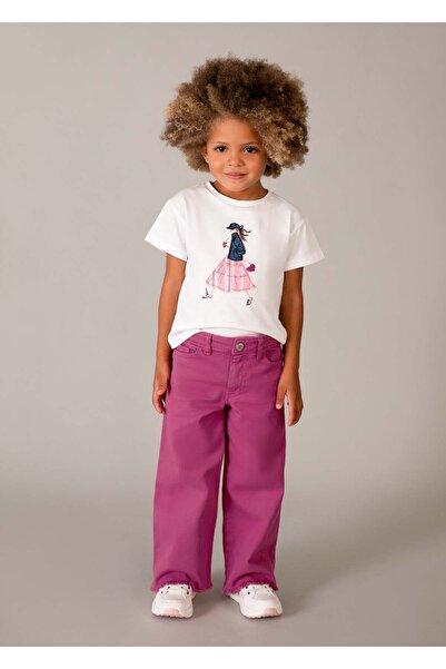 MAYORAL Girl's Wide Leg Pants Pink