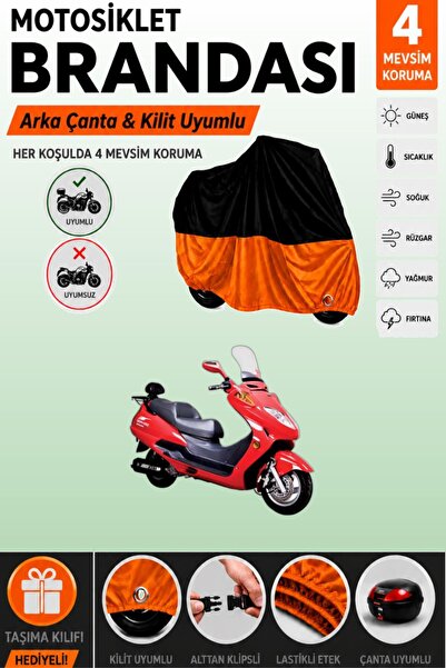Cemku Double Black Top - Orange Bottom, Rear Bag Compatible Dorado Sandor 150...