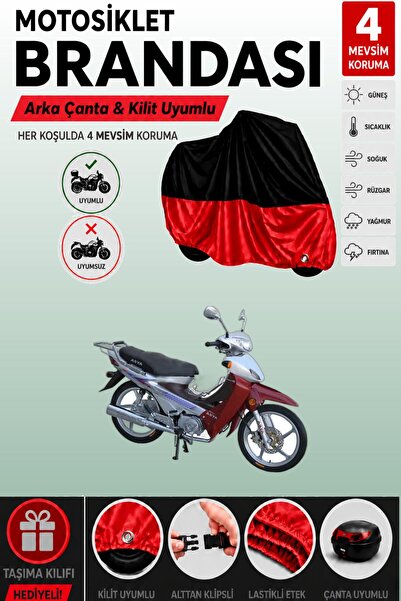 Cemku Double Black Top - Red Bottom, Rear Bag Compatible Asian as 100-8 Motor...