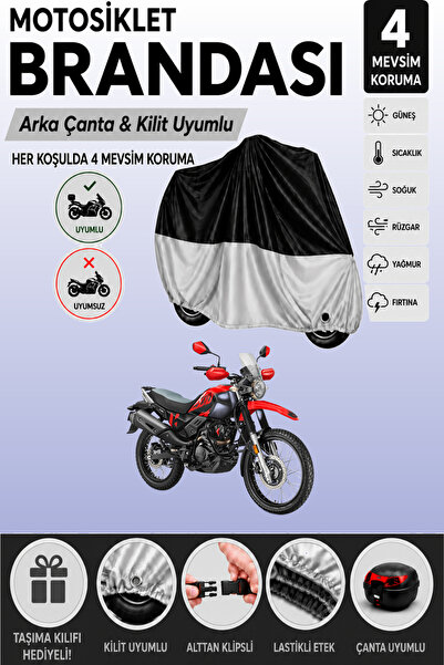 Cemku Double Black Top - Gray Bottom, Rear Bag Compatible Hero Xpulse 200 Mot...
