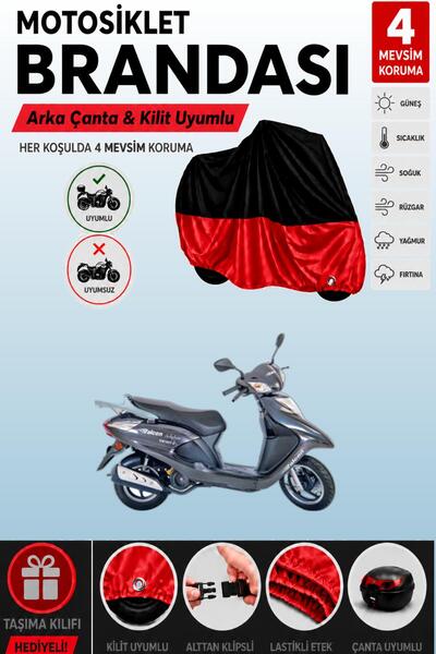 Cemku Double Black Top - Red Bottom, Rear Bag Compatible Falcon Dolphin 100 M...