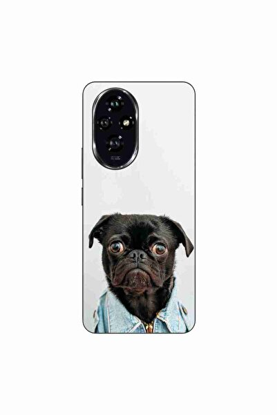 OEM Калъф, съвместим с Honor 200, силиконов гел TPU, с модерен десен на мопс