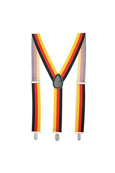 ButicCochet Unisex adult braces, Buticcochet, metal clasps, 35 mm, striped pa...