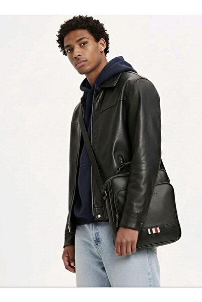 Monalisa Home Black Faux Leather Luxury Men's Bag