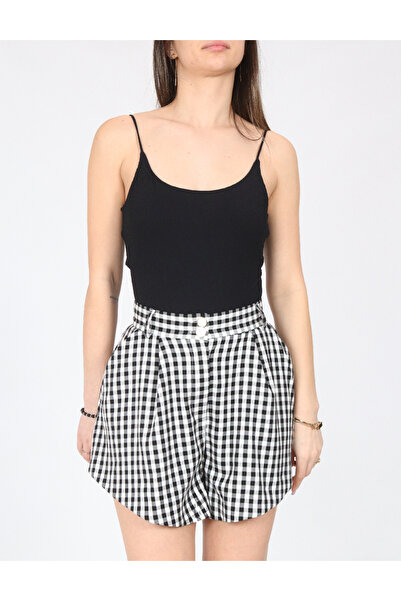 Evendi Pantaloni scurti, Alb/Negru