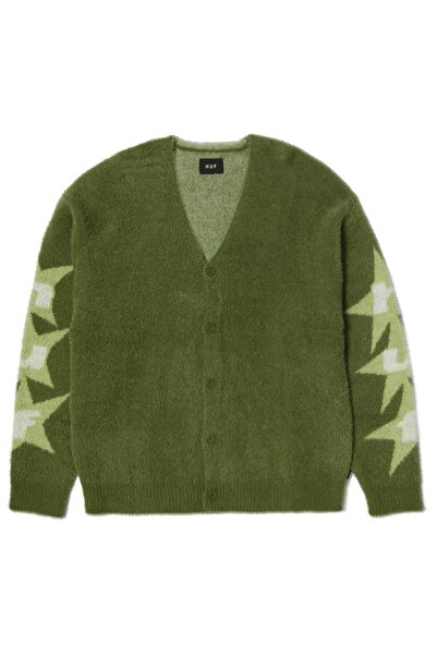 HUF Mens Ursa Mohair Cardigan L