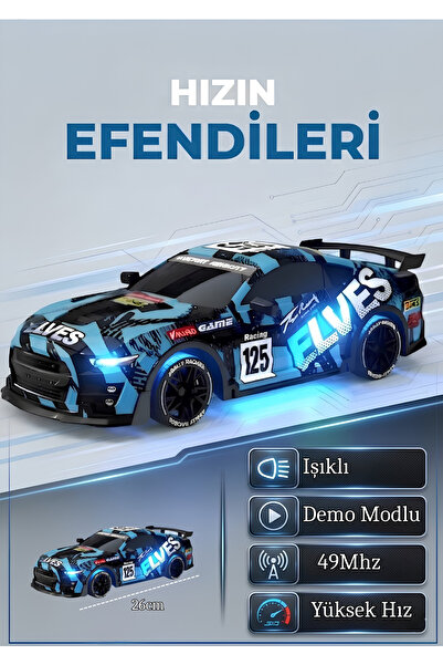 Boratila Toys 1:18 Işıklı Demolu Hızlı Full Fonksiyon Uzaktan Kumandalı Yarış...