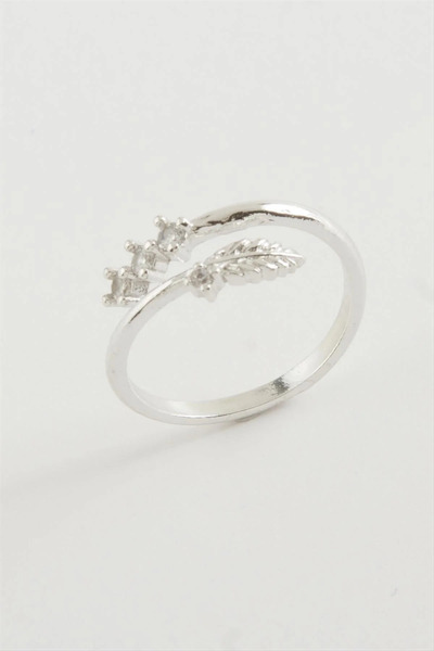 Marsilyan Nvdn- Leaf Zircon Stone Ring Iegrs-Nvdn1