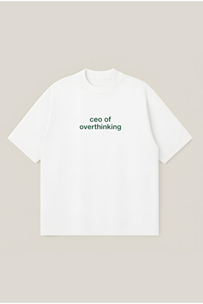 Moon Dancer Μπλουζάκι Ceo Of Overthink Oversize Boxy Cut Unisex 100% Βαμβακερ...