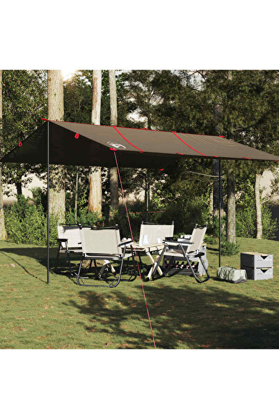 vidaxl Prelata de camping, maro, 451x420 cm, impermeabila