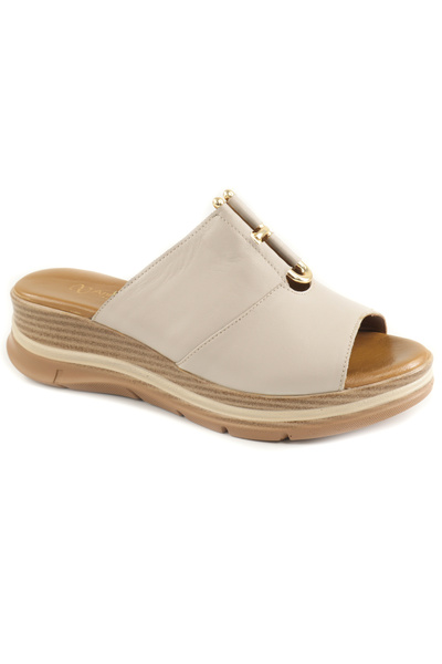 Anna Viotti Papuci dama piele naturala D22 S626-SILVER-37
