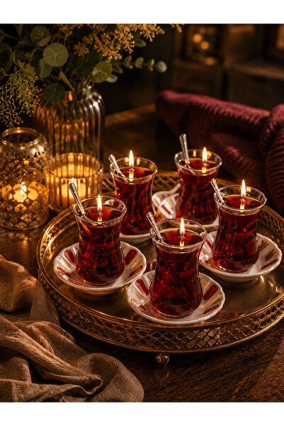 Tea Time Dekoratif Mum Seti