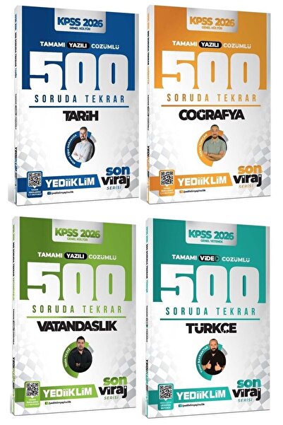 Yediiklim Yayınları Yediiklim 2026 KPSS Tarih + Coğrafya + Vatandaşlık + Türk...