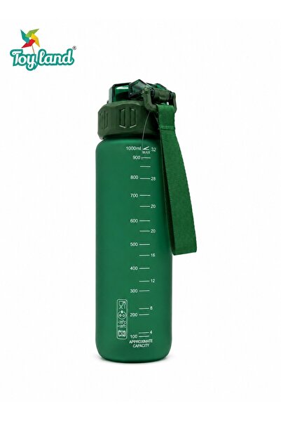 TOY LAND Leakproof Sports Water Bottle1000ml with Measuring Scale & Carry Str...