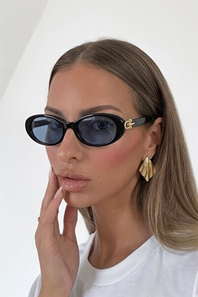 COOLANDBETTER Livya Women's Sunglasses Uv400 Protection Navy Blue Glass Black...