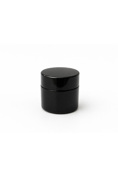 makrobay 6 Adet 10 ML Amber Cam Kavanoz Siyah Kapaklı