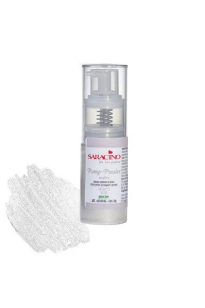 Saracino Colorant spray cu pulbere metalică, cu pompă, ARGINTIU 10g