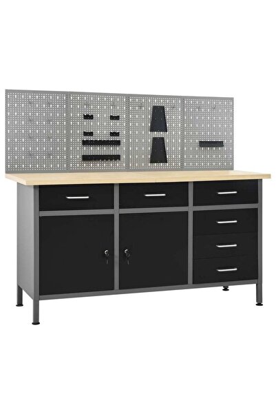 vidaxl Workbench with four wall panels