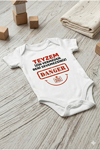 HAZDEN %100 Pamuk Esprili Bebek Çıtçıtlı Body Zıbın Teyze Tasarımlı Baskılı B...