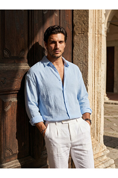 BASEL.CO Oversize Loose Summer Shirt - Efil Efil 100% Cotton
