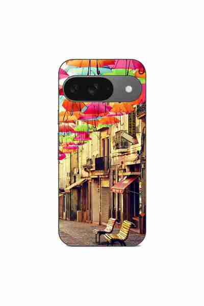 OEM Husa compatibila cu Google Pixel 9 Silicon Gel Tpu Model Strada Umbrele C...