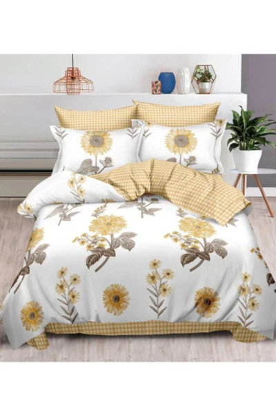 Pucioasa Bedding set Finet 6 pieces, Yellow/White-R489