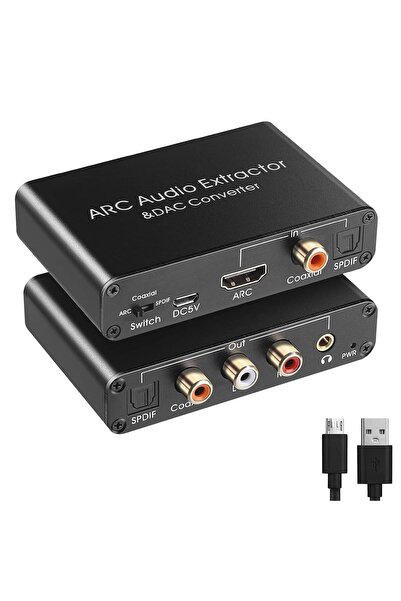 Ozvavzk Extractor audio HDMI Arc, Convertor DAC 192KHz, de la digital SPDIF o...