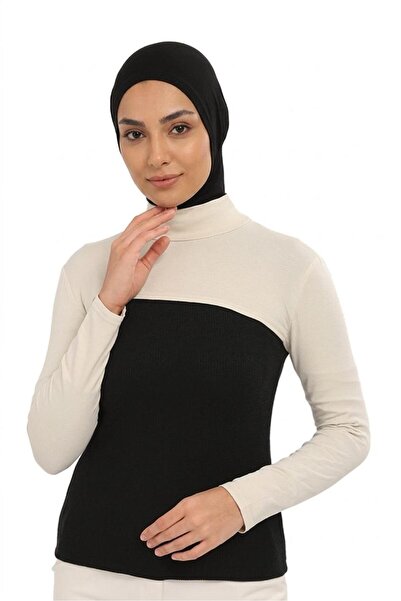 İSTDONATELLA Turtleneck Neck Gaiter with Sleeves - Beige