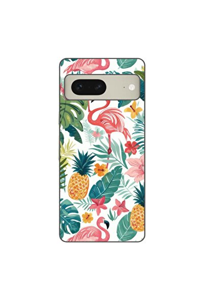 OEM Husa compatibila cu Google Pixel 8 Silicon Gel Tpu Model Tropical Pattern