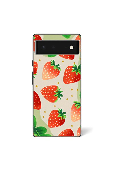 OEM Husa compatibila cu Google Pixel 6 Silicon Gel Tpu Model Capsuni Pattern
