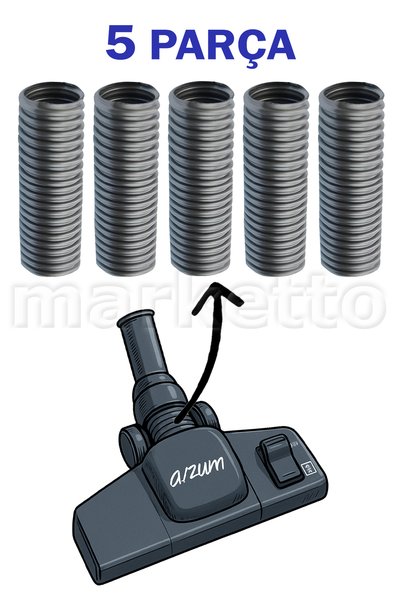 Marketto Съвместими с прахосмукачка Arzum AR 4095, 5 броя накрайници за всмук...
