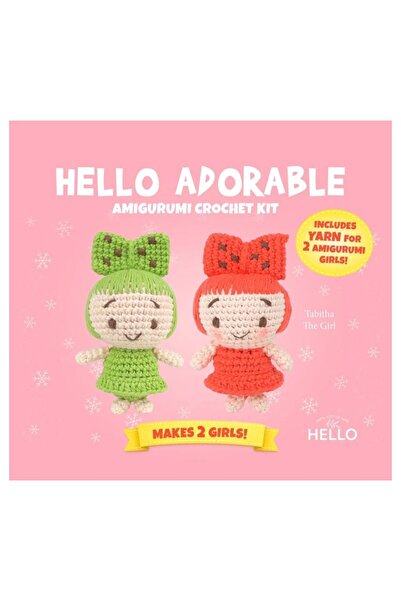 ZUMRANKA HELLO ADORABLE 2'li Amigurumi Örgü Kiti Başlangıç Seti Kendin Yap Ta...