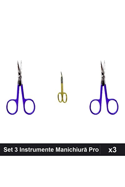 One Group Set 3 Manichiura Profesională, Forfecuță Cuticule + Unghieră Clește...
