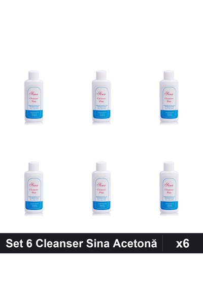 NAİLS Set 6 Cleanser Sina 60ml, Remover Acetonă Manichiură, Îndepărtare Gel U...