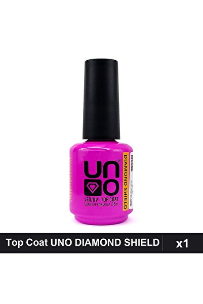 Uno Top Coat DIAMOND SHIELD No-Wipe 15ml, Finisaj Lucios Protector Manichiura