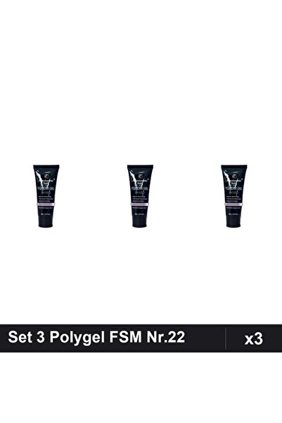 FSM Set 3 Polygel 30ml Nr.22, Gel Constructor Unghii, Manichiura UV/LED