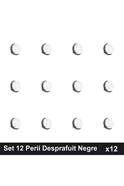 NAİLS Set 12 Perii Desprafuit Unghii Negre, Buffere Manichiura Profesională