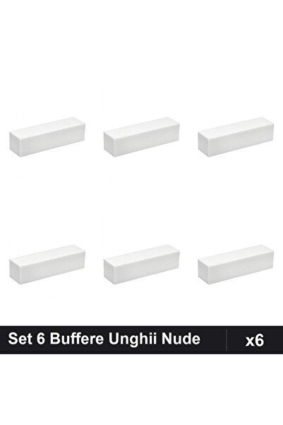 NAİLS Set 6 Buffere Unghii Nude White, Polisor Manichiura Profesional, Luciu ...