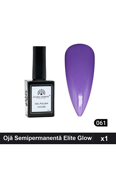 global fashion Ojă Semipermanentă Elite Glow 15ml, Gel Polish UV/LED 061
