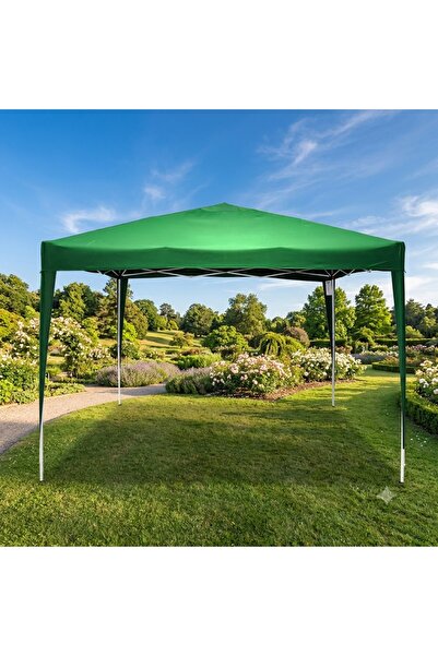 KÜSKÜ Pop-Up Çardak 3x3 m Katlanır Gazebo Bahçe Kamp Pazar Çadırı Taşıma Çant...