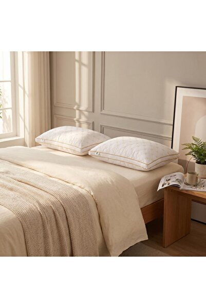 ShinyFlower Luxury Quilted Bed Pillow 75×45cm, Soft & Supportive Microfiber F...