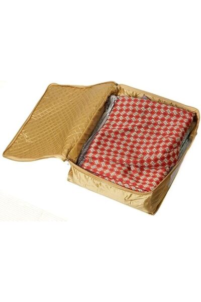 ETHNIC BAZAAR FZE Satin Saree Cover with Transparent Front Window, Quilted, 4...