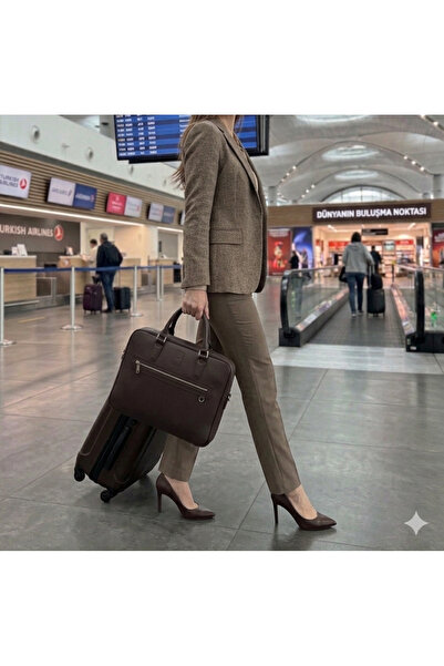 BYZ -255 Brown Laptop Briefcase 37X28X7 cm