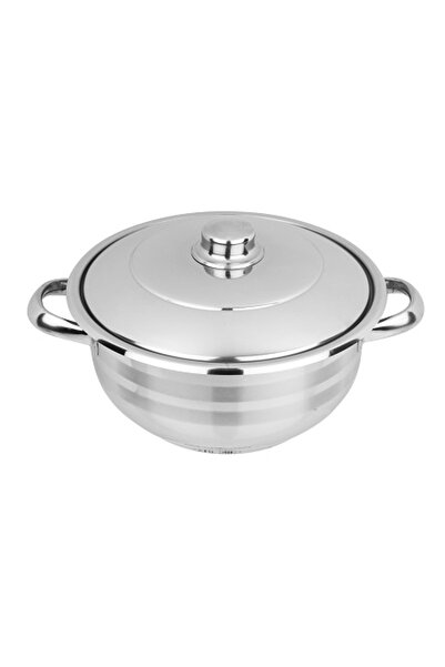 FOXMAG24 Stainless steel pot with lid, diameter 22 cm, capacity 4 L, triple-l...