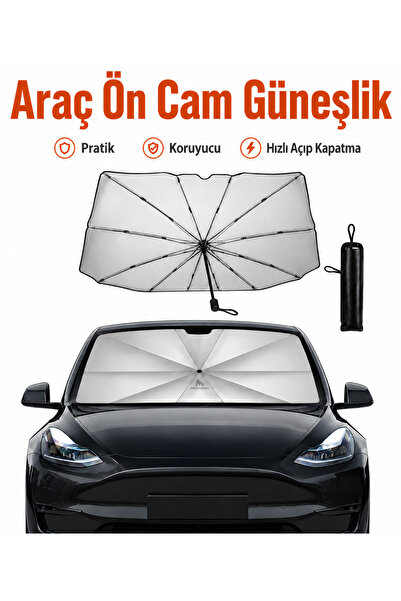 Dexmon Universal Car Windshield Sunshade Umbrella Canopy Uv Sun Blocker Heat ...