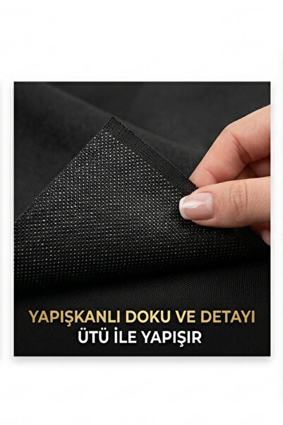 iki iplik Material adeziv pe o singură parte, negru, 1 metru (150 cm x 100 cm...