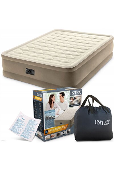 Intex Saltea gonflabilă de catifea pentru 2 persoane, 203x152x42 cm, cu pompă